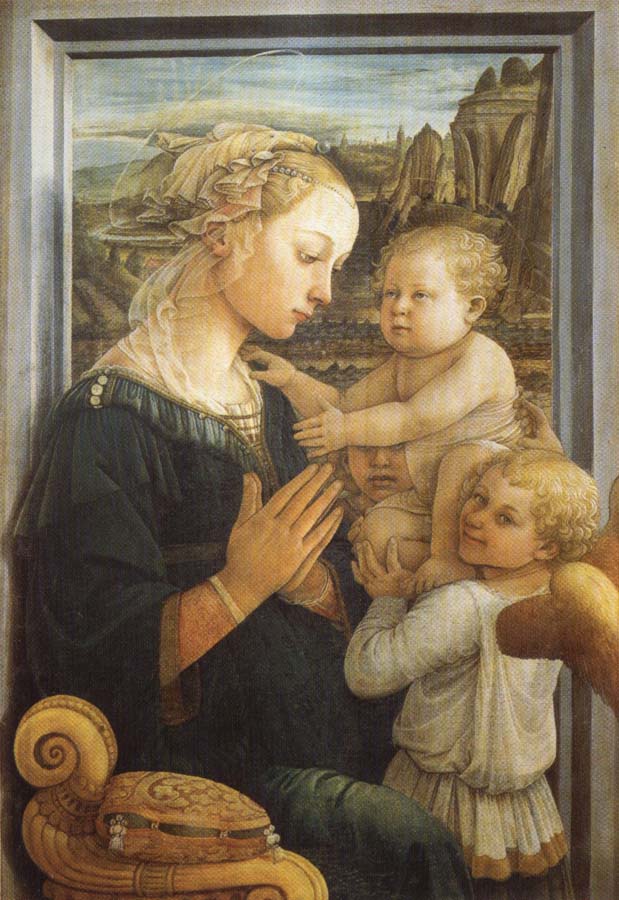 Madonna and Child with Two Angels